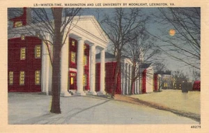 Postal VA: Winter, Washington & Lee University, Lexington, Virginia, lino - Imagen 1 de 2