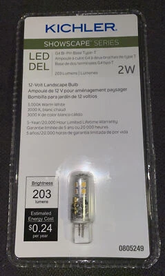 Kichler Showscape Series💡25W G4 Bi-Pin Base TypeT LED Warm White Landscape Bulb - Image 1 of 4