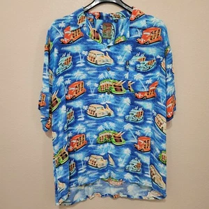 Pineapple Connection Shirt Mens Sz XL Multicolor Hawaiian Short Sleeve Cruise - Picture 1 of 11
