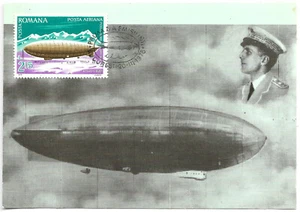 POSTAL RUMANIA Zeppelin NO 4 ITALIA Y UMBERTO NOBILE PRIMER DÍA DE EMISIÓN - Imagen 1 de 2