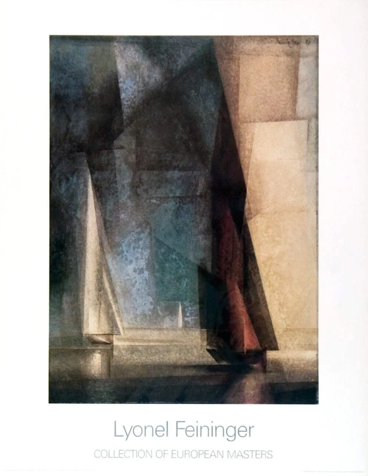 LYONEL FEININGER Stiller Tag am Meer Ill 35.5" x 27.5" Poster 1985 Expressionism - Image 1 of 1