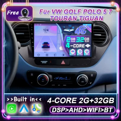 9" Autoradio CarPlay Für Hyundai i10 2013-2016 Android 14 GPS DAB+ AHD 2GB+32GB - Bild 1 von 4