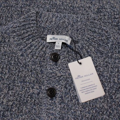 Новый с Ярлыками Mountainside Henley свитер размер L синий меланж шерсти мериноса - Изображение 1 из 4