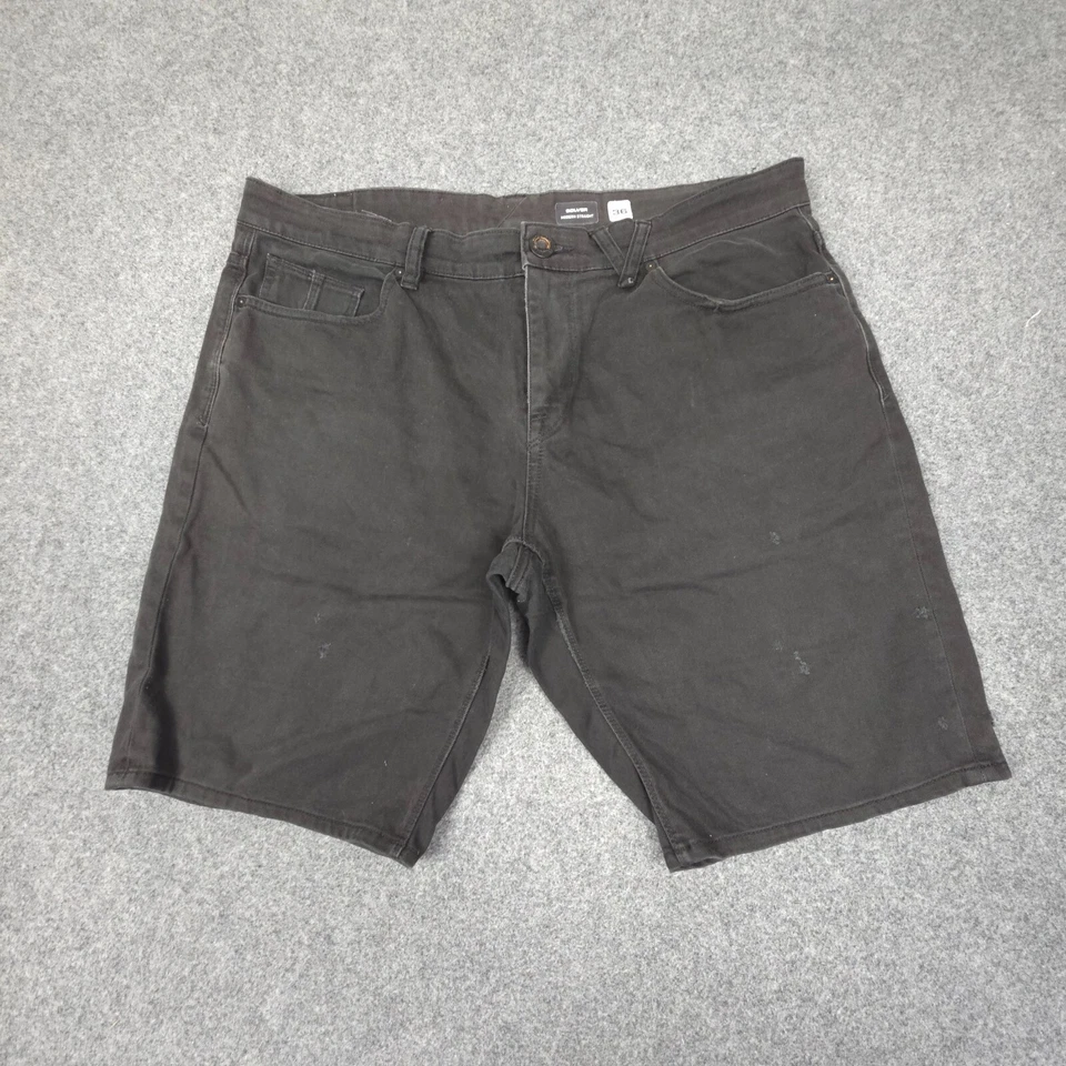 Volcom Shorts Mens 36 Black Denim cotton skater Distressed summer beach Size 36 - Image 1 of 4