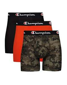 Champion Boxer Briefs 3-Pairs Men's Underwear Every Day Cotton Stretch Comfort