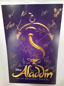 Disney Aladdin New York Broadway spettacolo New Amsterdam Teatro poster firmato 14x22" - Foto 1 di 6