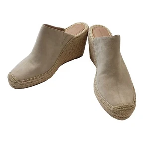 Banana Republic Suede Leather Espadrille Wedge Sandals Size 9.5 - Picture 1 of 9