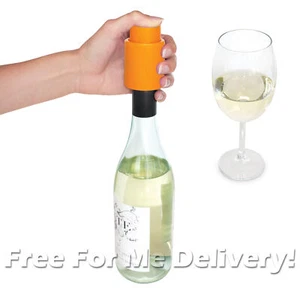 VACUUM WINE STOPPER Orange - Breathtaking Vacuum Keeps Wine Fresh *FREE DELIVERY - Picture 1 of 6