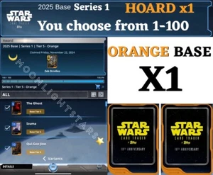 Topps Star Wars 2025 - BASE SERIES 1 Orange x1 HOARD "MONUMENT" You Pick/Choose - Picture 1 of 1