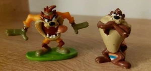 Lot of 2 Taz Tasmanian Devil Figurine Warner Bros Looney Tunes - Picture 1 of 4