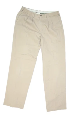 Eddie Bauer Men Khaki Wrinkle Resistant Relaxed Fit Pleated Chino Pants 36 Tall - Image 1 of 4