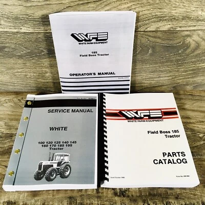 White 185 Field Boss Tractor Service Parts Operators Manual Set Repair Workshop - Image 1 of 4