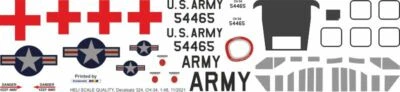 Decal 324 Sikorsky CH-34 / S-58 US Army Medevac 54465 - Bild 1 von 2