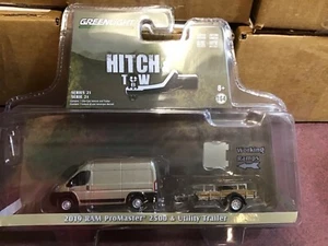 Greenlight  HITCH & TOW 2019 Ram Promaster 2500 van  & Utility trailer  - Picture 1 of 1