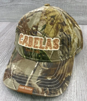 Cabelas Baseball Cap Letters Camoflage Strap Back Hunting Hat Hunting Camo Hat - Image 1 of 4