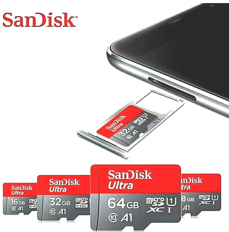 SanDisk Ultra Micro SD 16GB 32GB 64GB Class 10 SDHC SDXC Memory Card 120MB/s - Image 1 of 4
