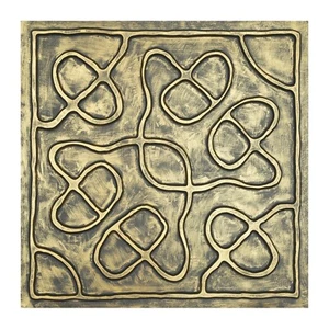 Faux ceiling tile Decorative 3D panel Plastic Wall tiles PL28 ancient gold 10pcs - Picture 1 of 23