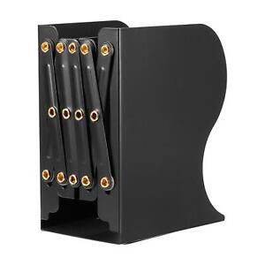  Expandable Bookend with Cartoon Pattern for Study Room Office, Black 