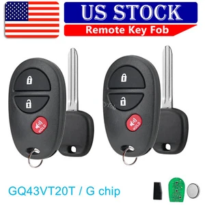 2 Replacement For 2011 2012 2013 2014 2015 Toyota Tacoma G Key + Fob Remote 315 - Foto 1 di 8