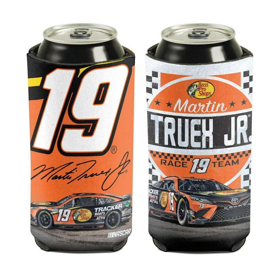 Martin Truex Jr 2022 Wincraft #19 Bass Pro Shops 16oz Can Coolie FREE SHIP! - Image 1 of 1