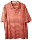 Nike Golf Men's Dri-Fit Striped Orange Short Sleeve Polo Shirt Size 2Xl