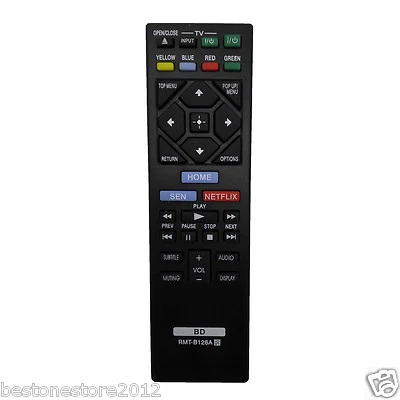 New RMT-B126A RMT B126A Remote for sony Blu-ray Player DVD HDTV with NETFLIX key