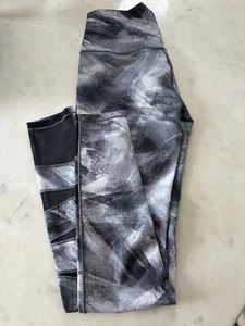 Ivivva Black White Mesh Cutout Leggings Size 14 - Picture 1 of 3
