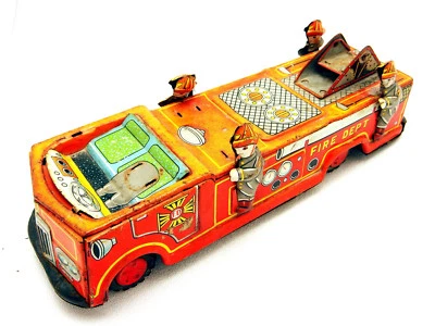Camión de bomberos de hojalata de juguete Mitsubishi solo piezas de fricción Foto 1 de 4