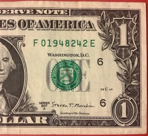 Billete de un dólar número de serie elegante con fecha de cumpleaños de 24 de febrero de 1948 24 2 - Imagen 1 de 4