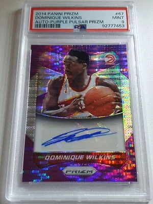 Prizm Dominique Wilkins 2014 #Auto Purple Perseguir/49 Holo - PSA 9 (POP 1) Foto 1 de 4