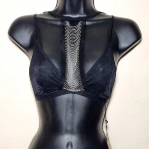 Missguided Black High Neck Metal Chain Bra Bralet - Picture 1 of 4