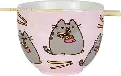 Enesco 6004629 Pusheen By Our Name Is Mud Ramen Bowl And Chopsticks Set - Image 1 of 3