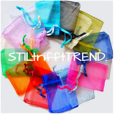 UNBRAND ORGANZA Säckchen 7x9 10/25/50/100 St. Tasche Schmuckbeutel Gastgeschenk Hochzeit
