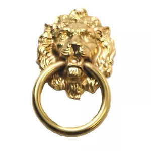 BELWITH Restauration Messing Löwenkopf Anhänger Ring Tropfen Zugknopf P759-UB - Bild 1 von 1