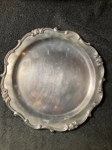 Gorham Silver EP YC2006 Silverplate Serving Tray 11.5” Scalloped - Picture 1 of 8