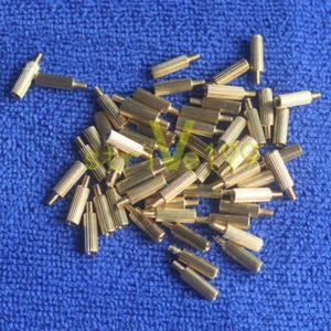 New Male-Female Hex Brass Spacer & Screw Nut Nickel-plated M2 - Picture 1 of 1