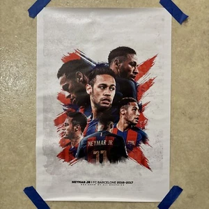 Neymar Jr - FC Barcelona 2016-2017 Soccer ✅ Poster Canvas Wall Art ✅ 12x18 inch - Picture 1 of 4
