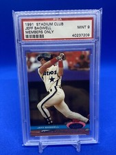 JEFF BAGWELL 1991 Stadium Club ROOKIE Members Only Graded PSA 9 MINT Rare!!