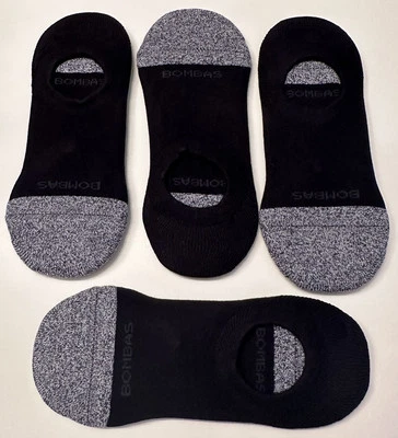 Bombas 4-Pack Unisex Ankle Socks Black/Grey No Show Socks Size Large NWOT - Image 1 of 4