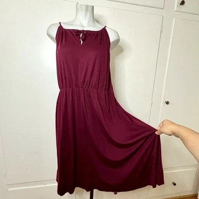 Vestido jersey tejido suave último tango púrpura oscuro vintage años 70/80 hasta la rodilla Foto 1 de 4