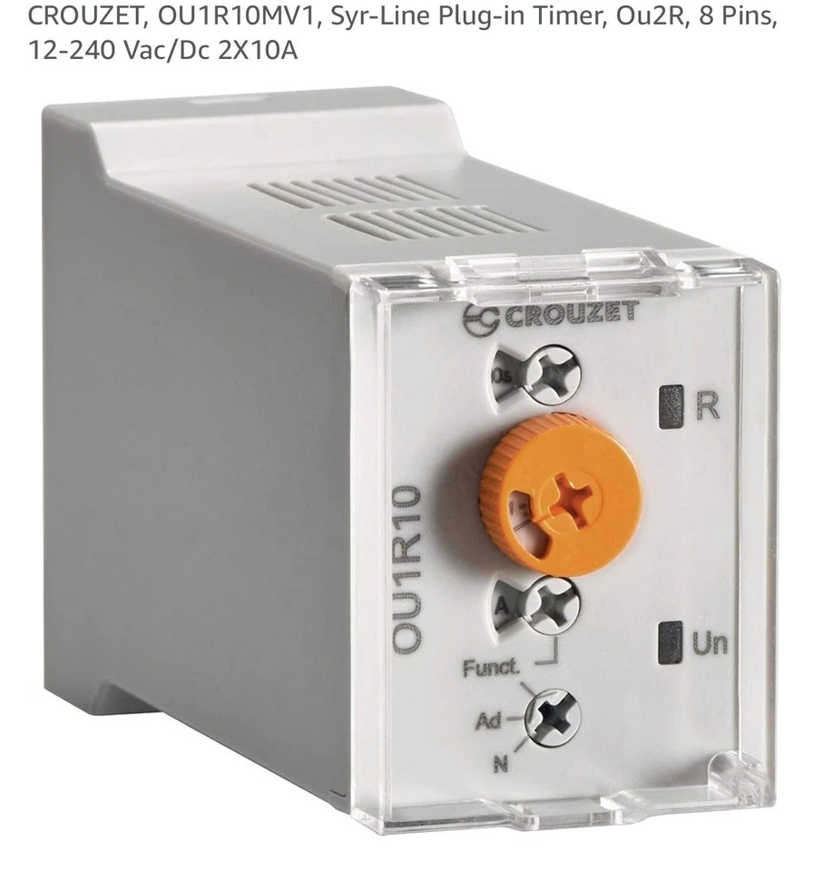 Relé de retardo de tiempo 1 pieza Crouzet Automation OU1R10MV1, multifunción Foto 1 de 4