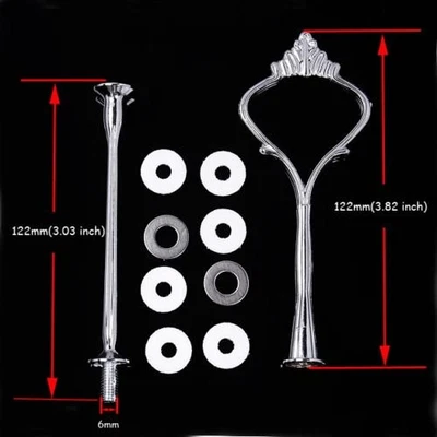 10x Handle Fittings 3 Tier Fruit /Cake Plate Stand Coffee Shop Home Hotel PartyS - Image 1 of 4