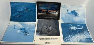 Lot of 6 Aircraft Helicopter SIKORSKY Posters Ephemera Vintage - Picture 1 of 8