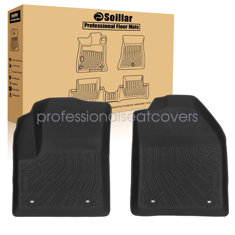 For 2010-2013 Transit Connect TPE Driver+Passenger Floor Mats Liners All Weather - Image 1 of 4