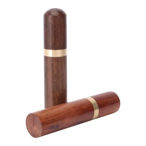 Estuche de almacenamiento para tejer con soporte de aguja portátil de madera de 2 piezas tubo contenedor - Imagen 1 de 12