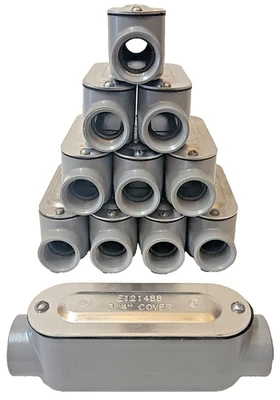 Dottie (Lot of 11) C75CG 3/4" Type C Aluminum Conduit Body w/ Cover & Gasket - Image 1 of 4
