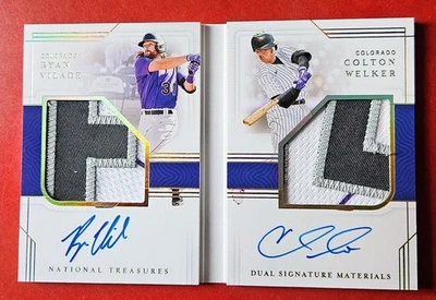 Ryan Vilade & Colton Welker 2022 NT Dual Auto Patch Booklet /10 Rockies - Image 1 of 2