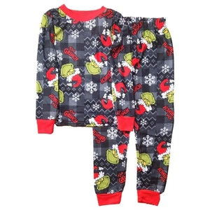 The Grinch That Stole Christmas Black Holiday Pajamas Pants Set Size 4 - Picture 1 of 2