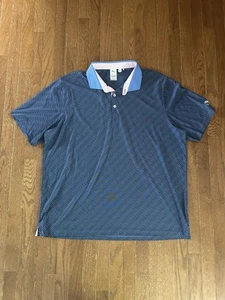 Puma Arnold Palmer Golf Outdoor Sport Polo Blue Stripe Stretch Stretch XXL - Picture 1 of 7