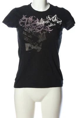 VOLCOM T-Shirt Damen Shirt Gr. DE 38 schwarz-pink-weiß Casual-Look - Bild 1 von 4